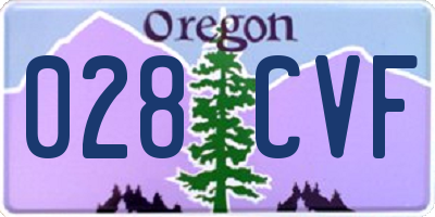 OR license plate 028CVF