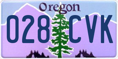 OR license plate 028CVK