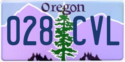 OR license plate 028CVL