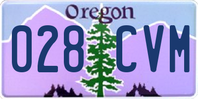 OR license plate 028CVM