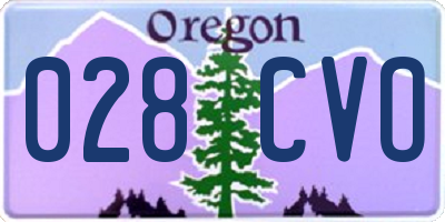 OR license plate 028CVO