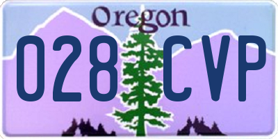 OR license plate 028CVP