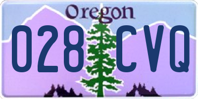 OR license plate 028CVQ