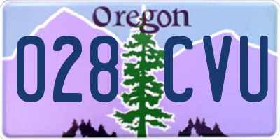 OR license plate 028CVU