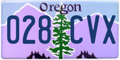 OR license plate 028CVX