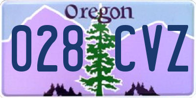 OR license plate 028CVZ