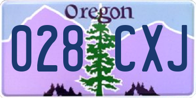 OR license plate 028CXJ