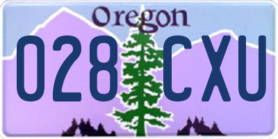 OR license plate 028CXU
