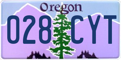 OR license plate 028CYT