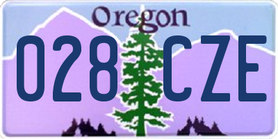 OR license plate 028CZE