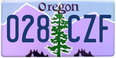 OR license plate 028CZF