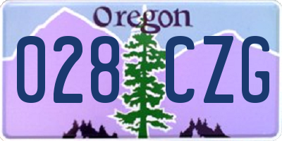 OR license plate 028CZG