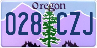OR license plate 028CZJ