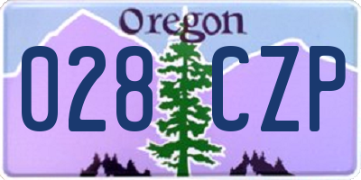 OR license plate 028CZP