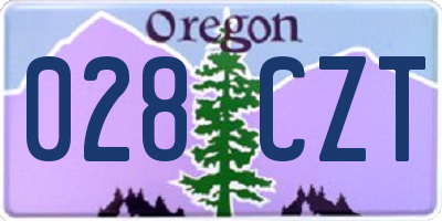 OR license plate 028CZT