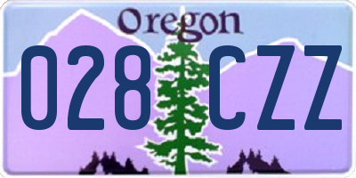 OR license plate 028CZZ