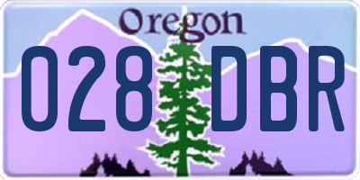 OR license plate 028DBR