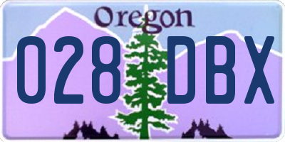 OR license plate 028DBX