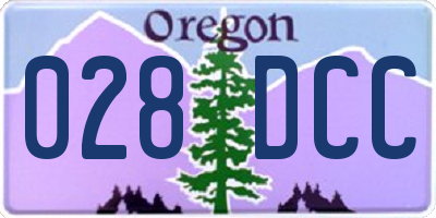 OR license plate 028DCC