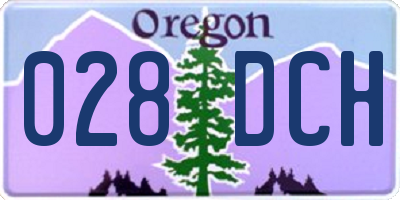 OR license plate 028DCH