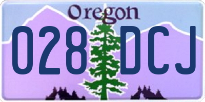 OR license plate 028DCJ