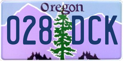 OR license plate 028DCK