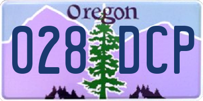 OR license plate 028DCP