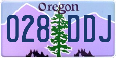 OR license plate 028DDJ