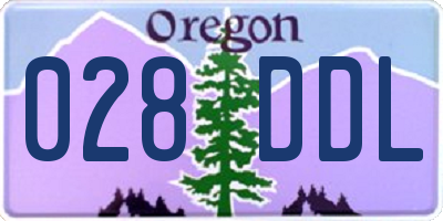 OR license plate 028DDL