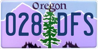 OR license plate 028DFS