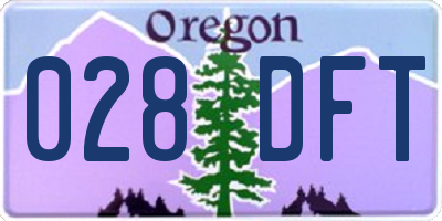 OR license plate 028DFT
