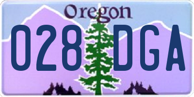OR license plate 028DGA