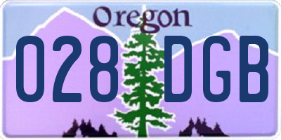 OR license plate 028DGB
