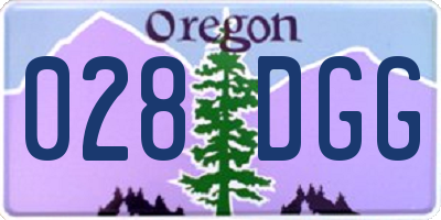 OR license plate 028DGG