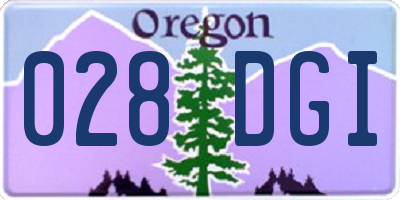 OR license plate 028DGI