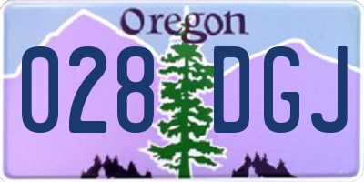OR license plate 028DGJ