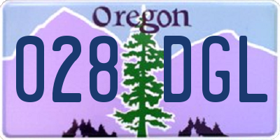 OR license plate 028DGL