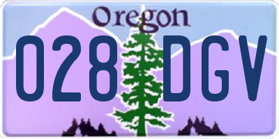 OR license plate 028DGV