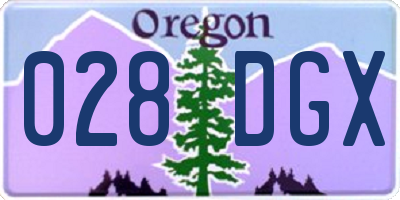 OR license plate 028DGX