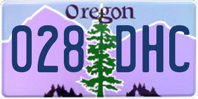 OR license plate 028DHC