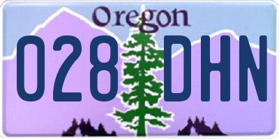 OR license plate 028DHN