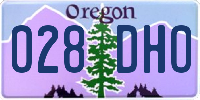 OR license plate 028DHO