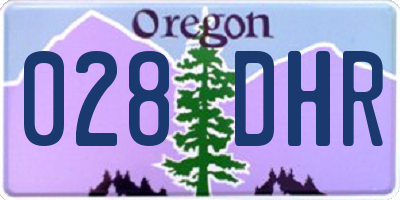 OR license plate 028DHR