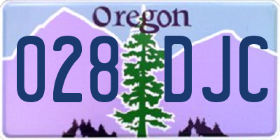 OR license plate 028DJC