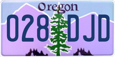 OR license plate 028DJD