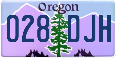 OR license plate 028DJH