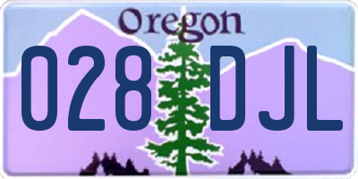 OR license plate 028DJL