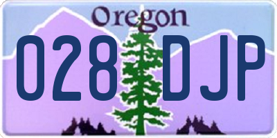 OR license plate 028DJP