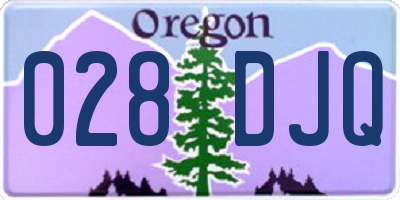 OR license plate 028DJQ