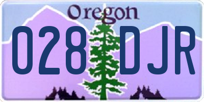 OR license plate 028DJR